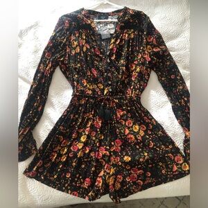 Vici Black Floral Jumpsuit